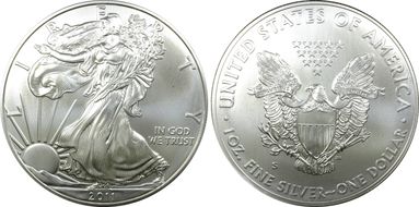 2011-S $1 Silver Eagle 25th Anniversary Set First Strike MS69