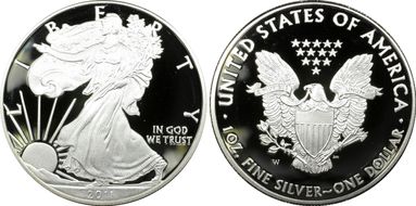 2011-W $1 Silver Eagle 25th Anniversary Set First Strike PR69DCAM