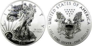 2011-P $1 Silver Eagle Rev PR 25th Anniversary Set First Strike PR68