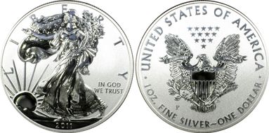2011-P $1 Silver Eagle Rev PR 25th Anniversary Set First Strike PR70