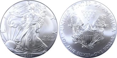 2011 $1 Silver Eagle 25th Anniversary Set First Strike MS70