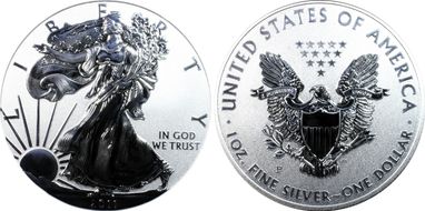 2011-P $1 Silver Eagle Rev PR 25th Anniversary Set First Strike PR70