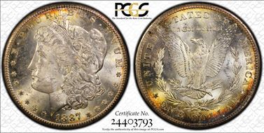 1887-S $1 MS64+