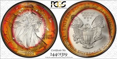 2002 $1 Silver Eagle MS69