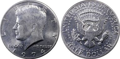1974 50C AU58