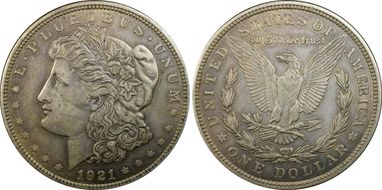 1921 $1 Morgan AU53