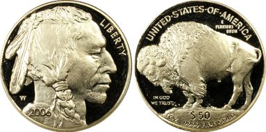 2006-W $50 American Buffalo  .9999 Fine Gold First Strike PR69DCAM