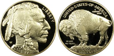 2006-W $50 American Buffalo  .9999 Fine Gold First Strike PR69DCAM