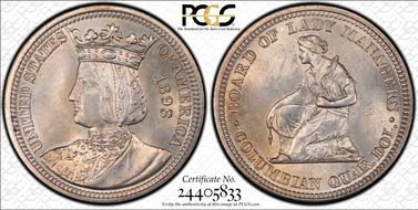 1893 25C Isabella MS64