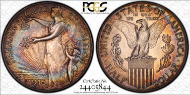 1915-S 50C Panama-Pacific MS64