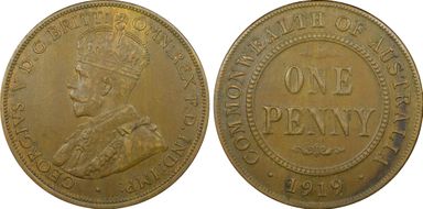 1919 .//. 1D Double dot AU55BN