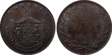 1867-H 10 Bani MS62BN