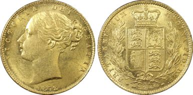 1872/1-M Sov S-3854 Shield MS62