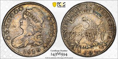 1819/8 50C O-102 VF25