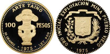 1975 100 P Taino Art PR69DCAM