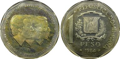 1984-Mo Peso KM-63.1 Cu-Ni PR67CAM