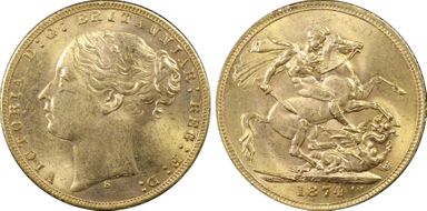 1874-S Sov S-3858A St. George MS62+