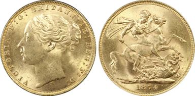 1874-M Sov S-3857 St. George MS63