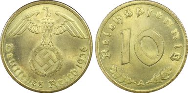 1936-A 10 Pfg J-364 MS65