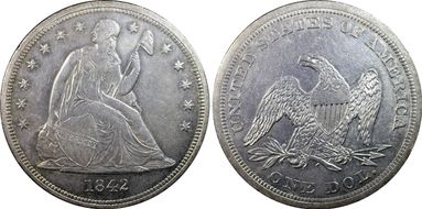 1842 $1 AU53