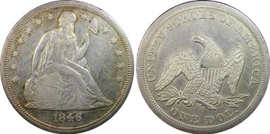 1846-O $1 AU53