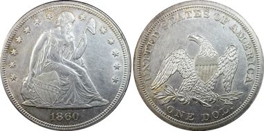 1860 $1 AU55