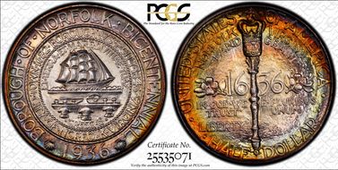 1936 50C Norfolk MS67+