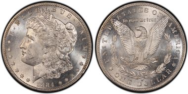 1884-S $1 MS62
