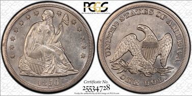 1850-O $1 MS62