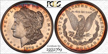 1878 8TF $1 VAM 14.12 Eye Dots MS60PL