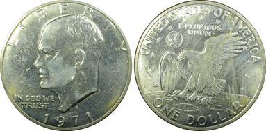 1971-S $1 Silver MS61
