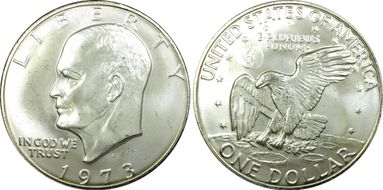 1973-S $1 Silver MS66