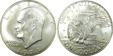 1973-S $1 Silver MS66