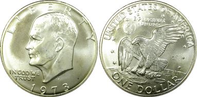 1973-S $1 Silver MS66