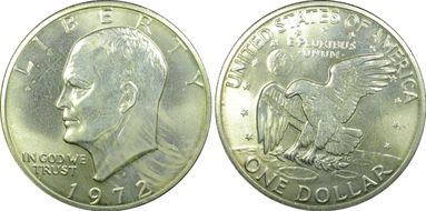 1972-S $1 Silver MS63