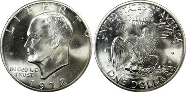 1972-S $1 Silver MS65