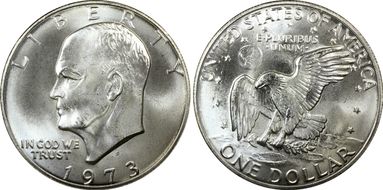 1973-S $1 Silver MS66
