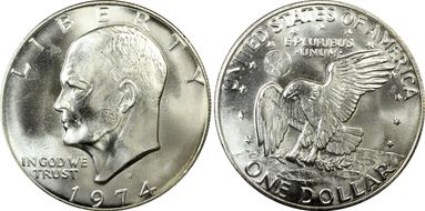 1974-S $1 Silver MS67