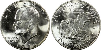 1974-S $1 Silver MS66