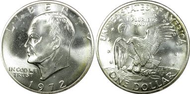 1972-S $1 Silver MS67