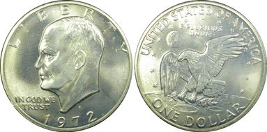 1972-S $1 Silver MS64