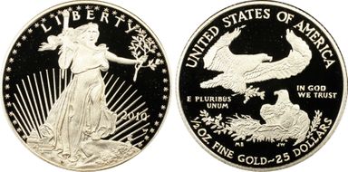 2010-W $25 Gold Eagle First Strike PR69DCAM