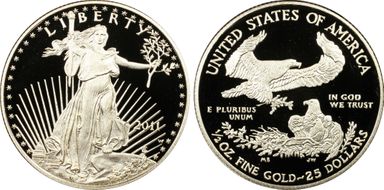 2011-W $25 Gold Eagle First Strike PR69DCAM