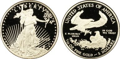2010-W $5 Gold Eagle First Strike PR68DCAM