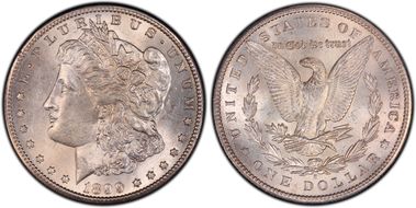 1899-S $1 VAM 7, Doubled Date MS62