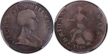 '1784' 1/2P Machin's Related, Vlack 14-84A VF20BN
