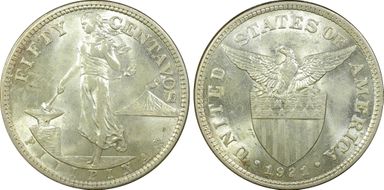 1921 50C MS62