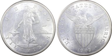 1903-S Peso KM-168  Ag MS61