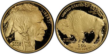2008-W $50 American Buffalo .9999 Fine Gold PR69DCAM