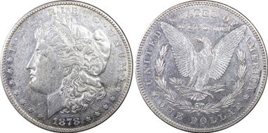 1878-S $1 VAM 56 Long Arrow Shaft AU50